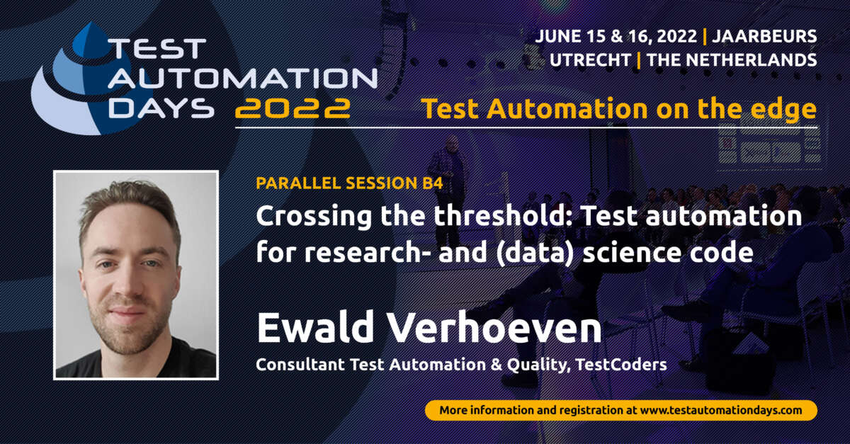 Crossing the threshold: Test automation for research- and science code
